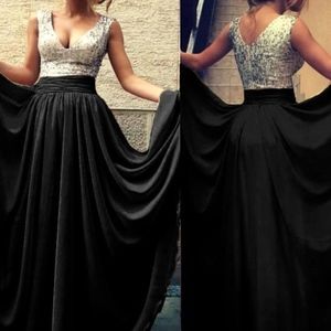 Silver and Black Dress